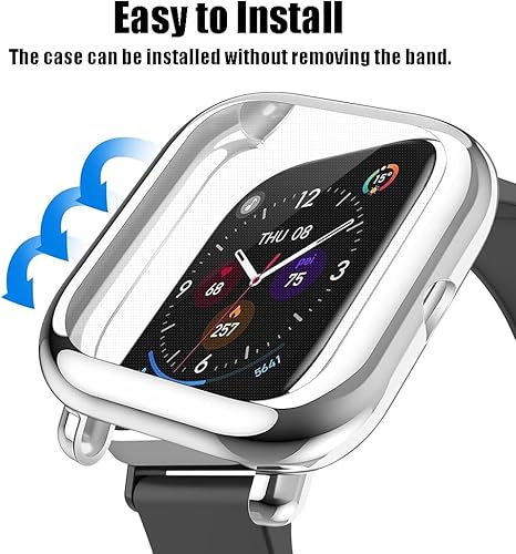 Miniatura 5 de Rc-Z Funda protectora de pantalla para reloj inteligente Amazfit GTS 2 MiniBip U Pro, 2 unidades de TPU suave ultrafina, cubierta completa,