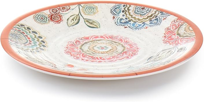 Elama Ester Melamine Dinnerware Set, Multicolored, 12 Piece Set (935115832M)