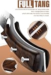 Purple Dragon 6 PCS Chef Knife Set,High Carbon Steel Cleaver,Hand Forged Meat Boning Knife,Carving Butcher Knife with Accessories for Kitchen, BBQ Camping Knives Set with Roll Bag Ideal Christmas Gift | Hand Forged Blade, Wooden Handle, Includes Meat