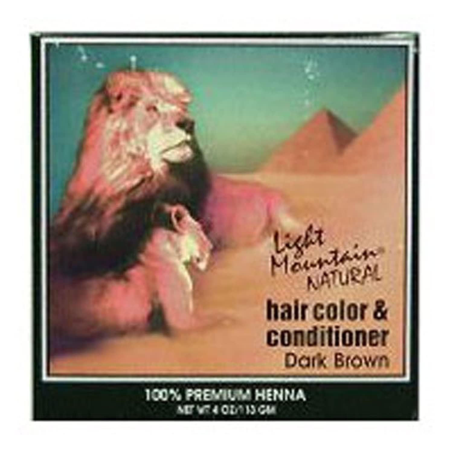 Light Mountain Organic Hair Color and Conditioner - Dark Brown - 4 oz