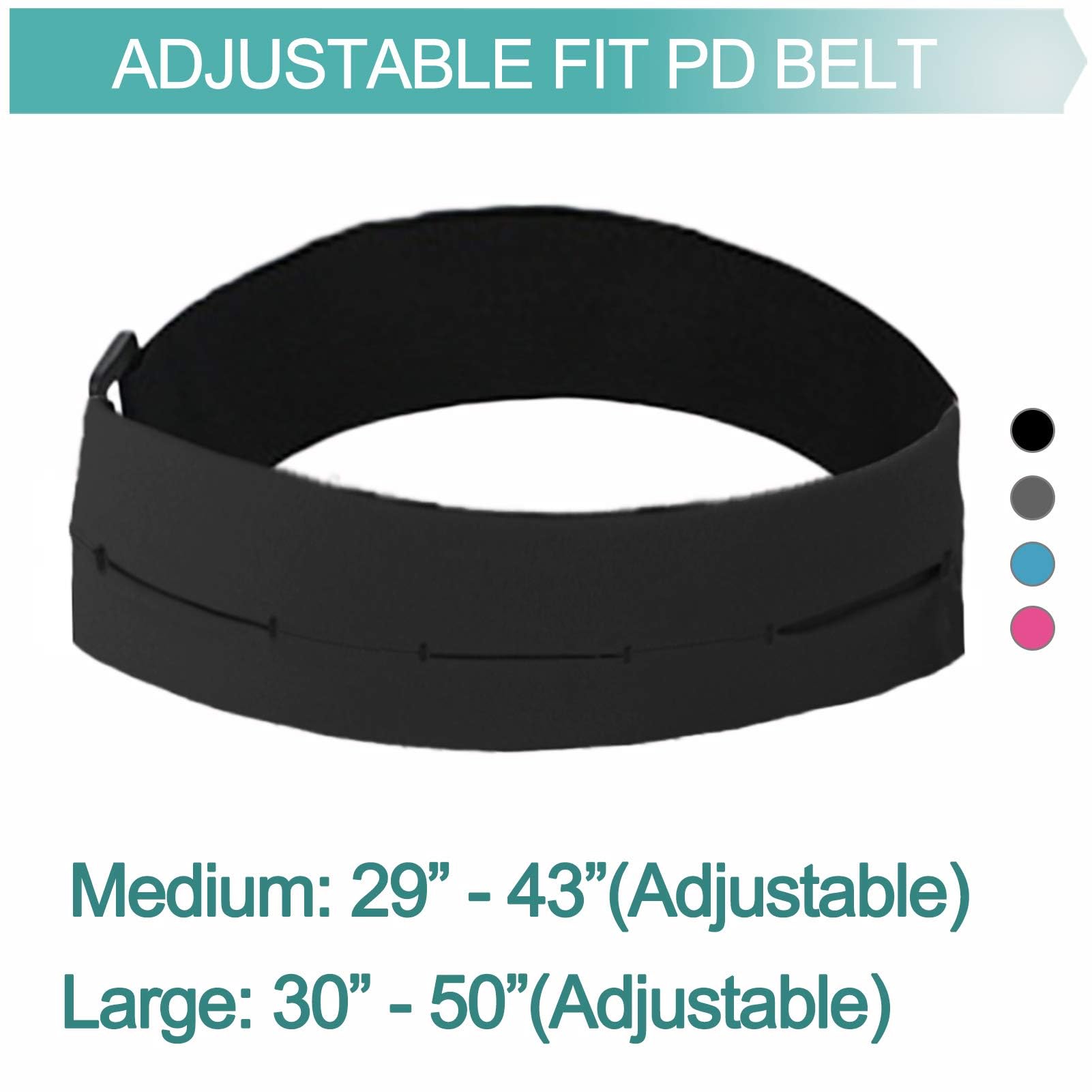 Sécurité sécurisée des Patients en Soins, Ceinture de dialyse péritonéale, Support de cathéter PD avec Fentes, Sac Banane, Tube d'alimentation, Tube G, Accessoires PEG (2 pièces),L