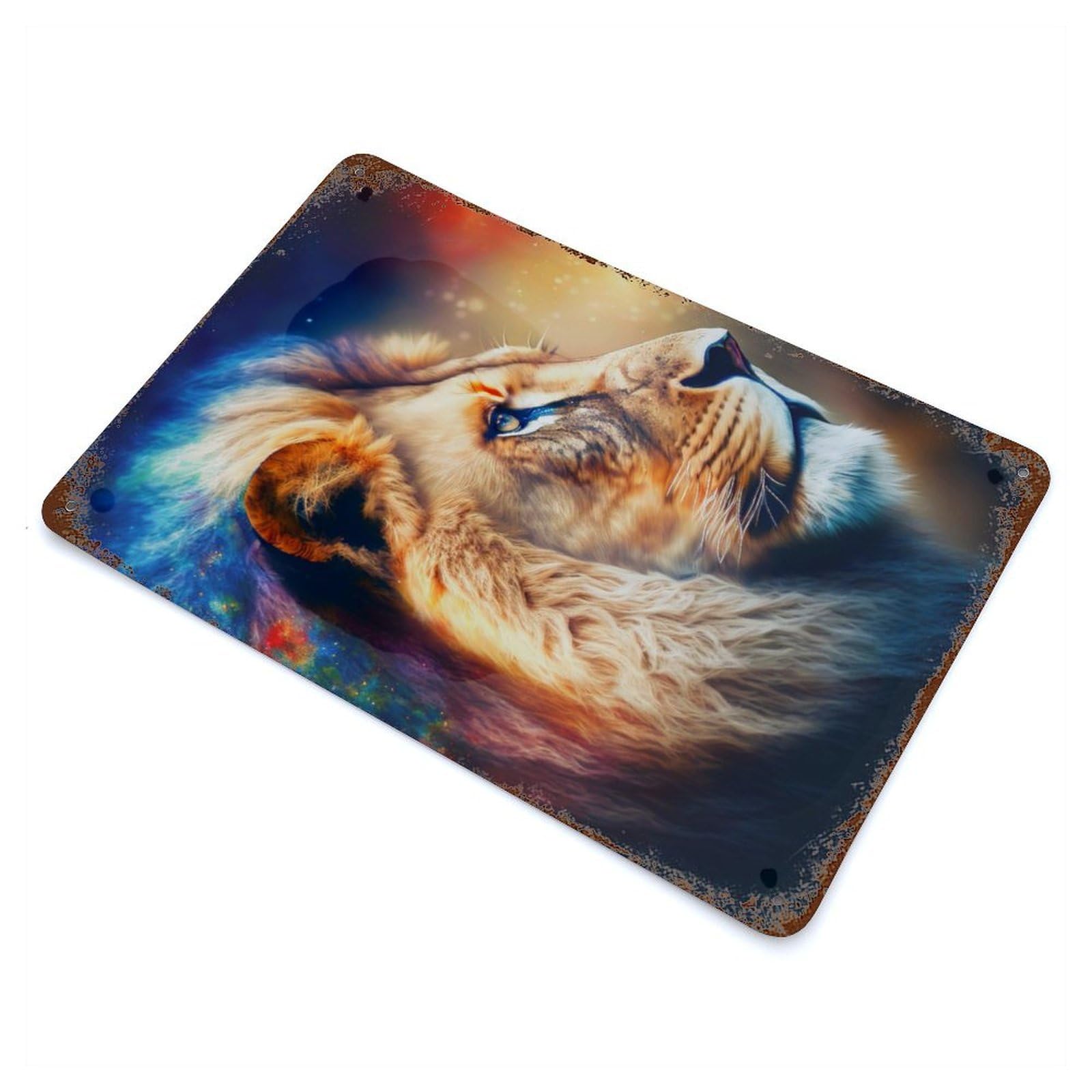 King Of The Jungle Decorative Tin Sign 11.8"x7.9", for Bistro, Counter And Cafe Decor, Classic Wall Plaque