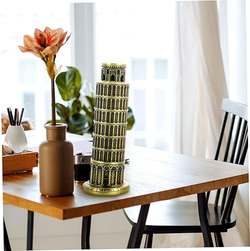 Miniatura 7 de Torre inclinada de Pisa modelo Torre Eiffel Estatua de metal Modelos de metal Decoración italiana Torre de Pisa Escultura Torre de pizza Modelo de