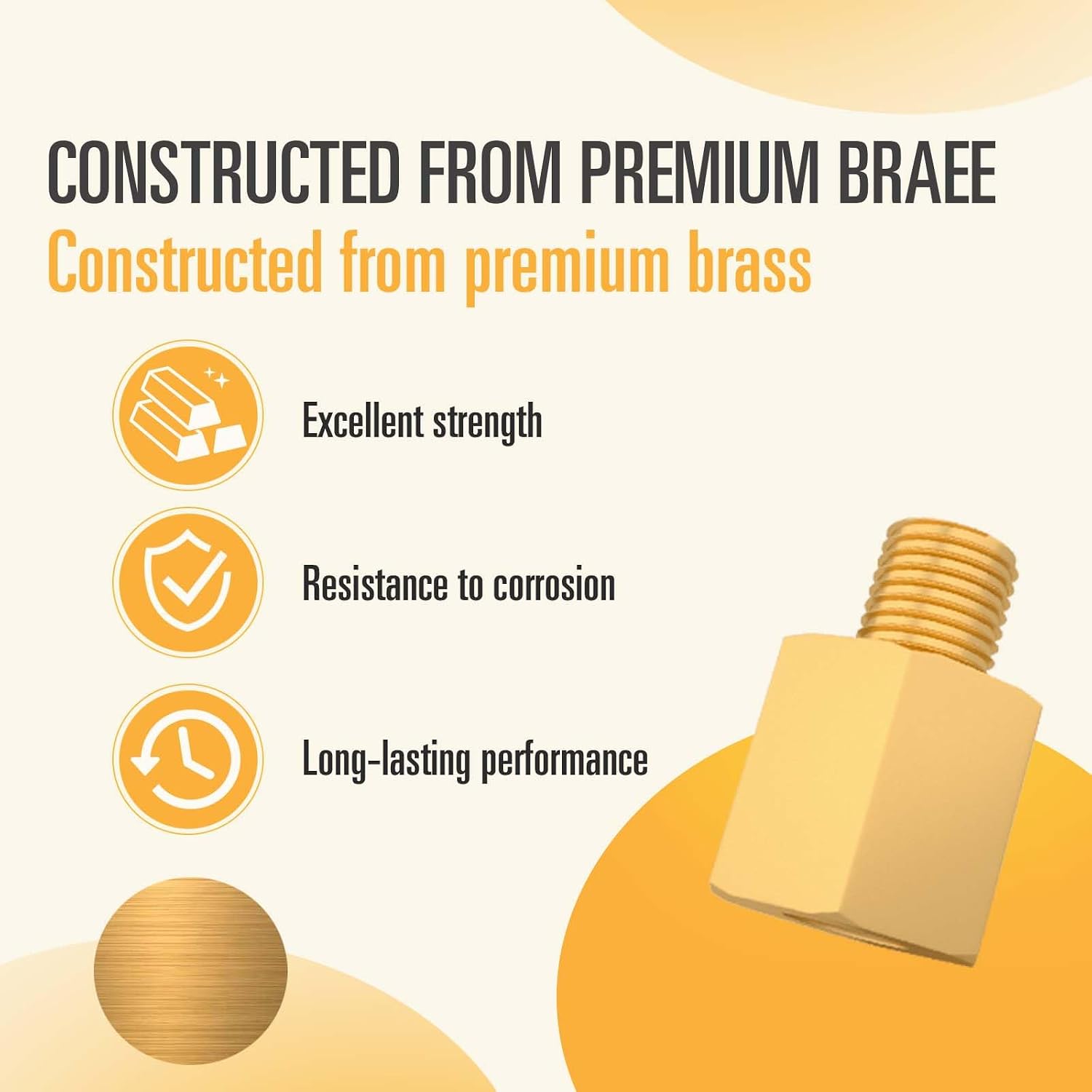 1 Inch Male x 1'' Female NPT Brass Pipe Fitting Reducer Adapters, Water Line Adapter, Stop Valve Adapter, Brass Pipe Extension Connectors for Kitchen Bathroom, 2PCS (1" Male x 1" Female)