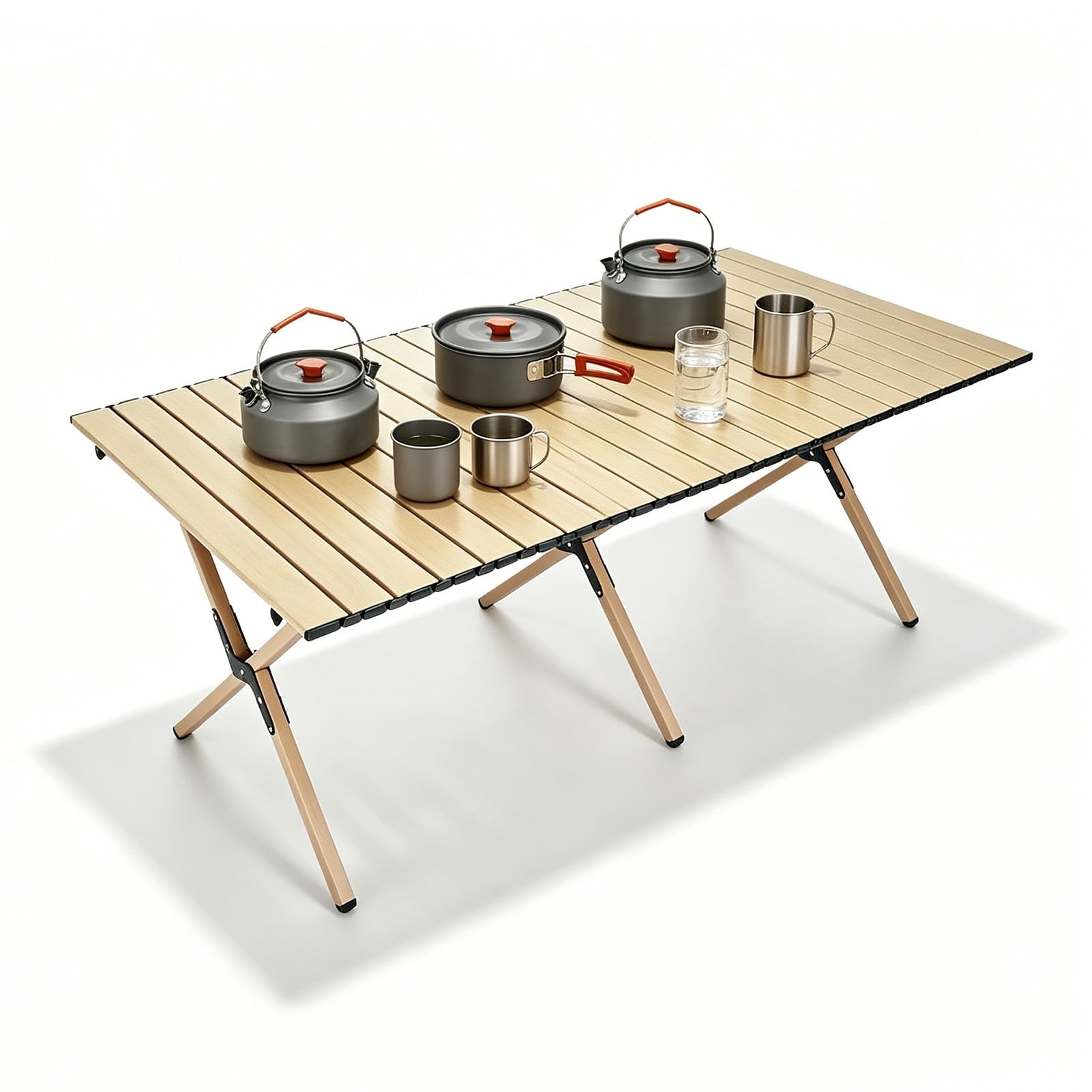 Table enroulable pour le camping pliante et compacte facile à ranger