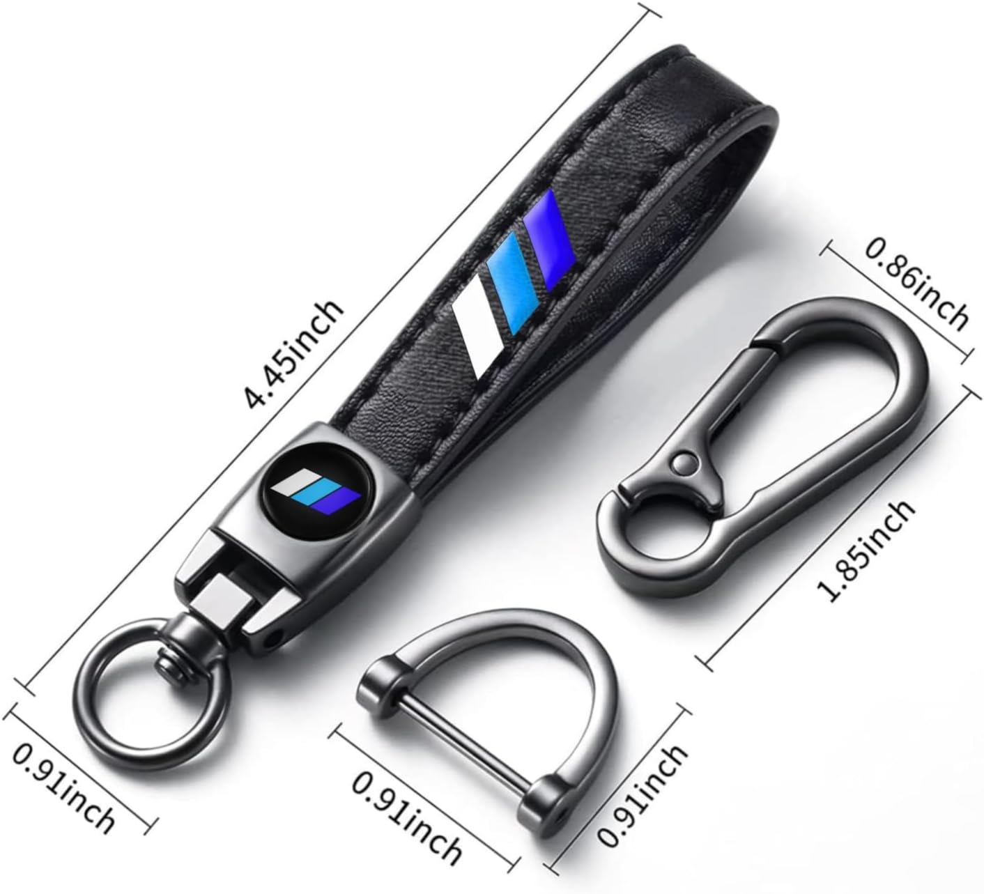 Tri-Color off road Leather Metal Car Key Chain Keyring Accessories, Keychain Keyring Family Present Car Accessories image 3