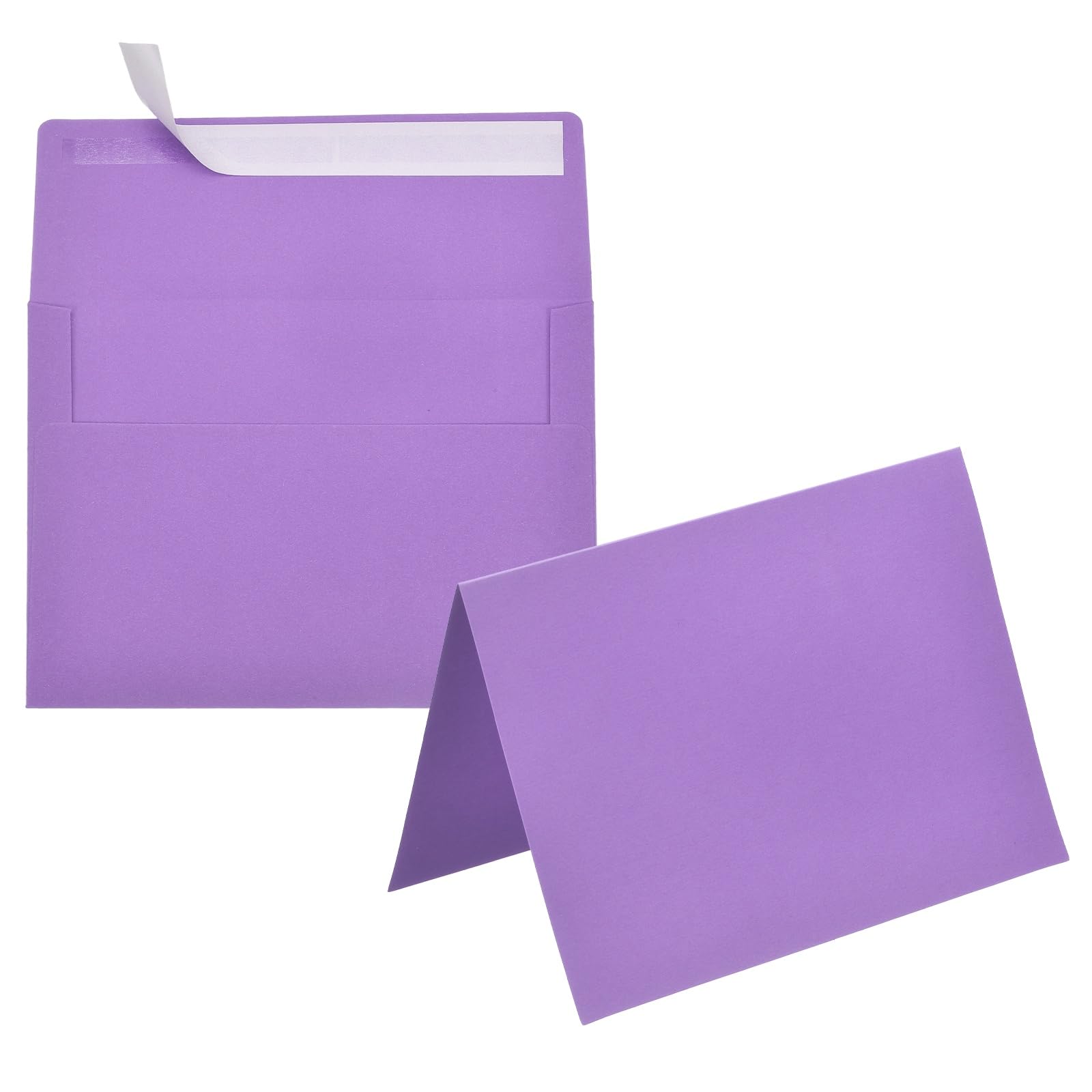 PATIKIL 20Pack Dark Purple 5x7 Envelopes with Cards, Self Seal A7 Envelopes with Folded Cardstock for Greeting Cards Wedding Greeting Birthday Invitations Letter Mailing