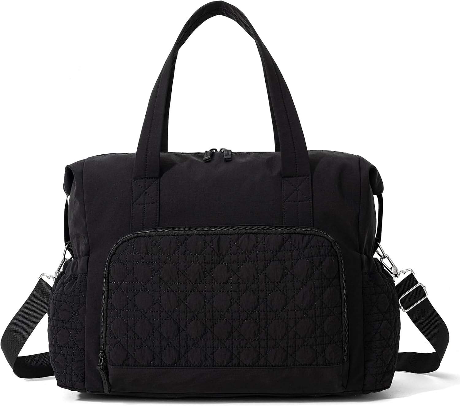 Travel Duffel Bag for Women, Quilted Weekender Bag with Wet Pocket, Carry On Gym Tote Bag, Personal Item Bags for Hospital, Overnight Trip