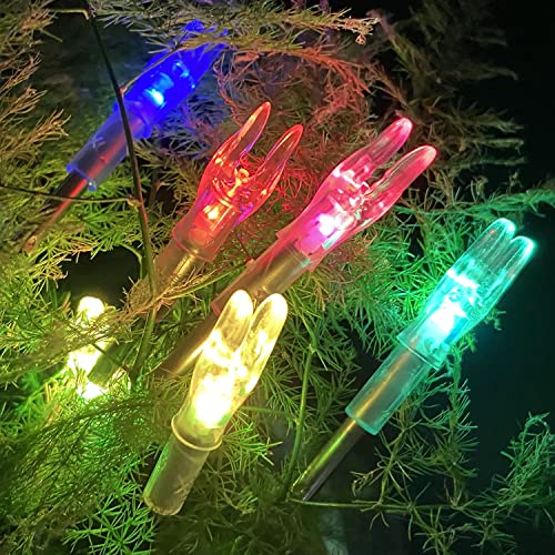 Ellen Archery 6Pcs New X Lighted Nock Universal Led S Nock Fit Arrows .204 .233 .244 .246 Inside Diameter Automatically Bowstring Screwdriver Included (Colorful), Colorful #TOP6
