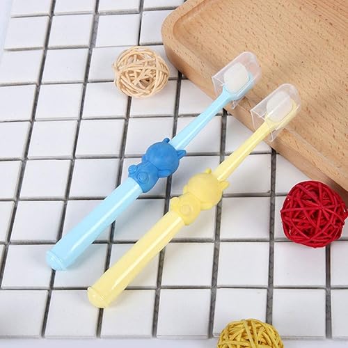 Miniatura 7 de HEALLILY Cepillo de dientes 2pcs Cepillo de cerdas suaves Cabeza Manual Limpieza de dientes Cepillo de dientes para limpiar cepillos de dientes