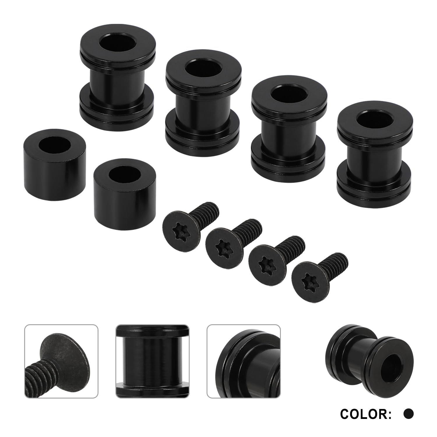 Motorrad 4 Docking Hardware Kits Motorrad Docking Points Sissy Bar Gepäckträger Für Touring Street Glide Electra Glide Road Glide Road King 2009-2024 Schwarz