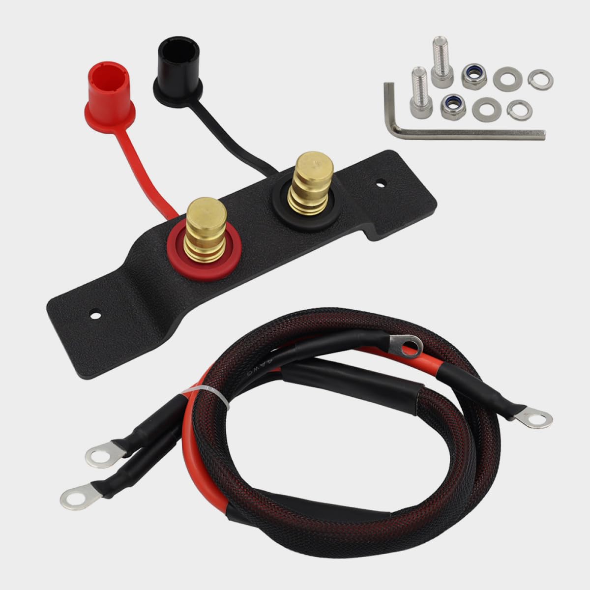 Abaodam Cable de Batería de Alto Voltaje para Can-am X3, Cables de Reubicación 0.7 Cm Resistentes al Agua, Kit de Bornes de Arranque para 2 y 4 Plazas, Accesorios Automotor para Carga