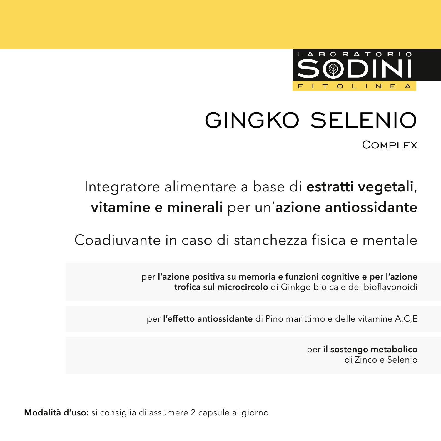 Gingko Selenio Complex Vegetali Naturali, Confezione da 70 Capsule