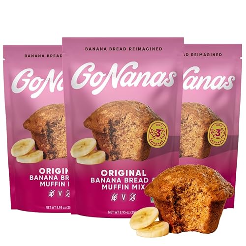 Miniatura 16 de GoNanas Mezcla de pan de plátano y caramelo salado, vegano, sin gluten, aperitivos saludables y harina de avena, mezcla de pan de plátano