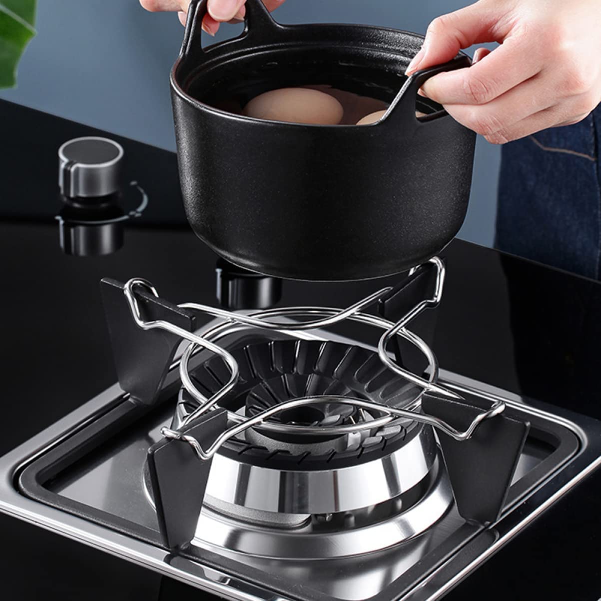 Eisen Wok Support Ring,Universal Herd Rack, Ser von 3 runden Dampfgarer-Rack-Zubehör Einmachständer Einmachständer for Heißwasser-Einkocher Ständer/Hochleistungsständer (Farbe: wie abgebildet x 2 Stüc
