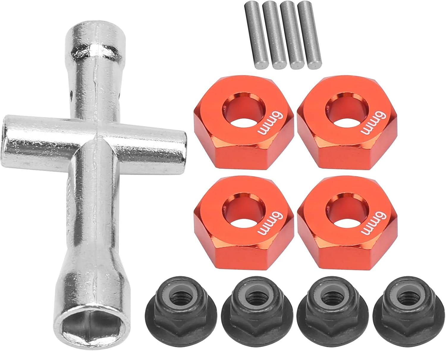 12mm Wheel Hex Hub Adapter, 6mm Thick Wheel Hub Adapter M4