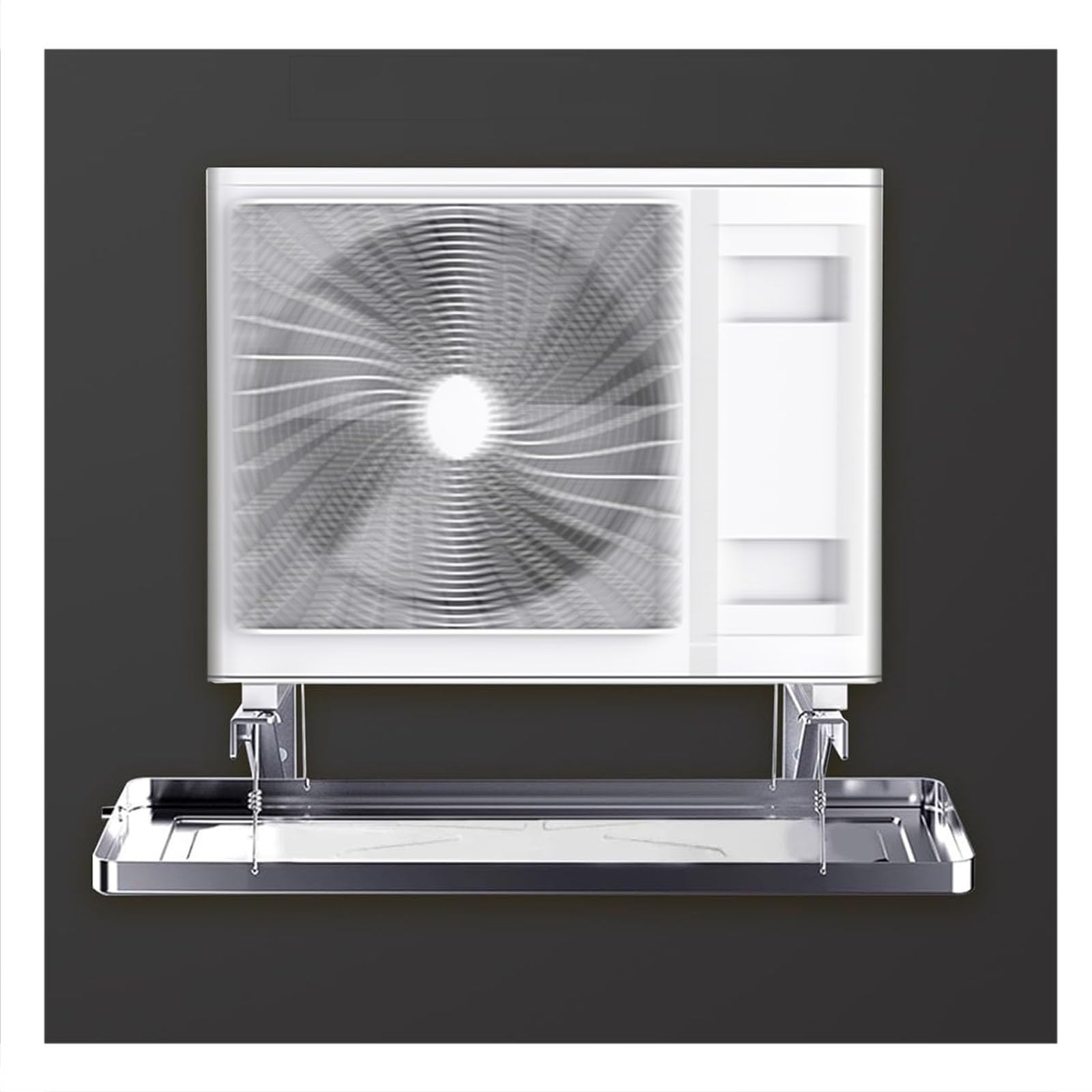 Vaschetta Condensa Condizionatore, in Acciaio Inox 201, Completa di Tubo di Scarico, Fascette E Cavo di Fissaggio; Ideale per Unità Esterne E Come Sottovaso Industriale(93x44cm (37x17in))