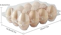 Vista 2 de Cartones de huevos de plástico a granel, 48 paquetes de cartón de plástico transparente vacío para huevos con capacidad para hasta 12 huevos