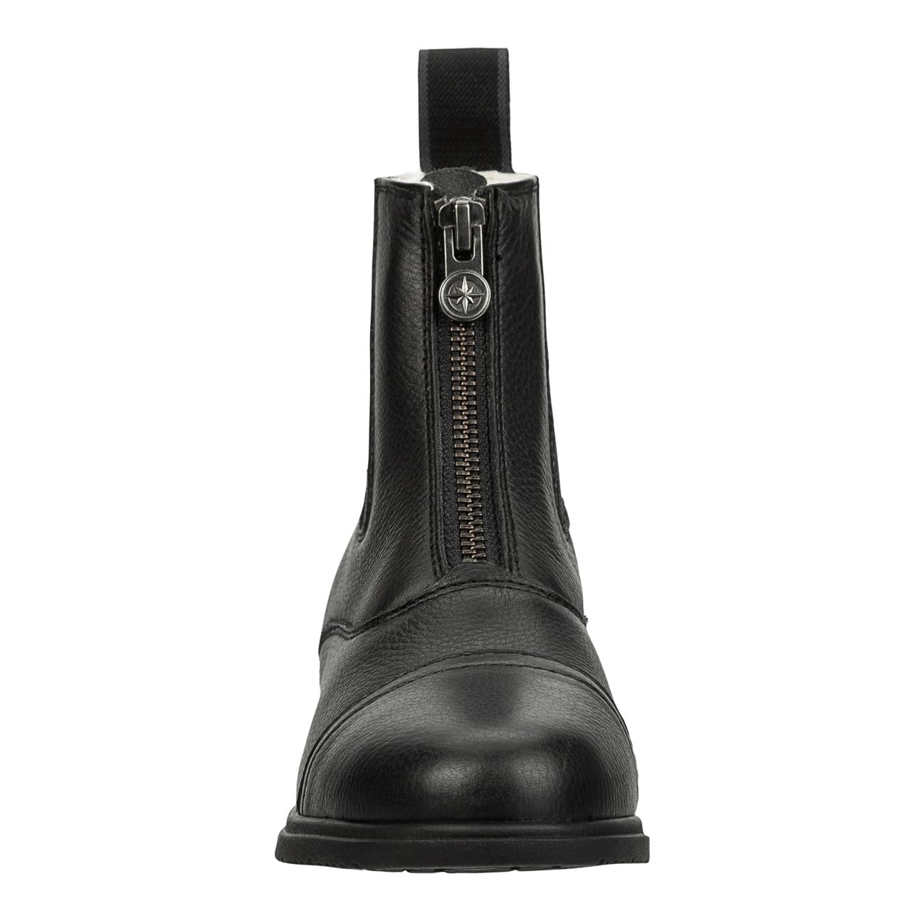 Suedwind Reitstiefeletten Nova Soft FZ Winter - Unisex Reitschuhe aus Rindsleder – Paddock Stiefeletten mit Teddyfell, Komfort-Gummisohle & Reißverschluss vorne – schwarz – Gr. 25-46