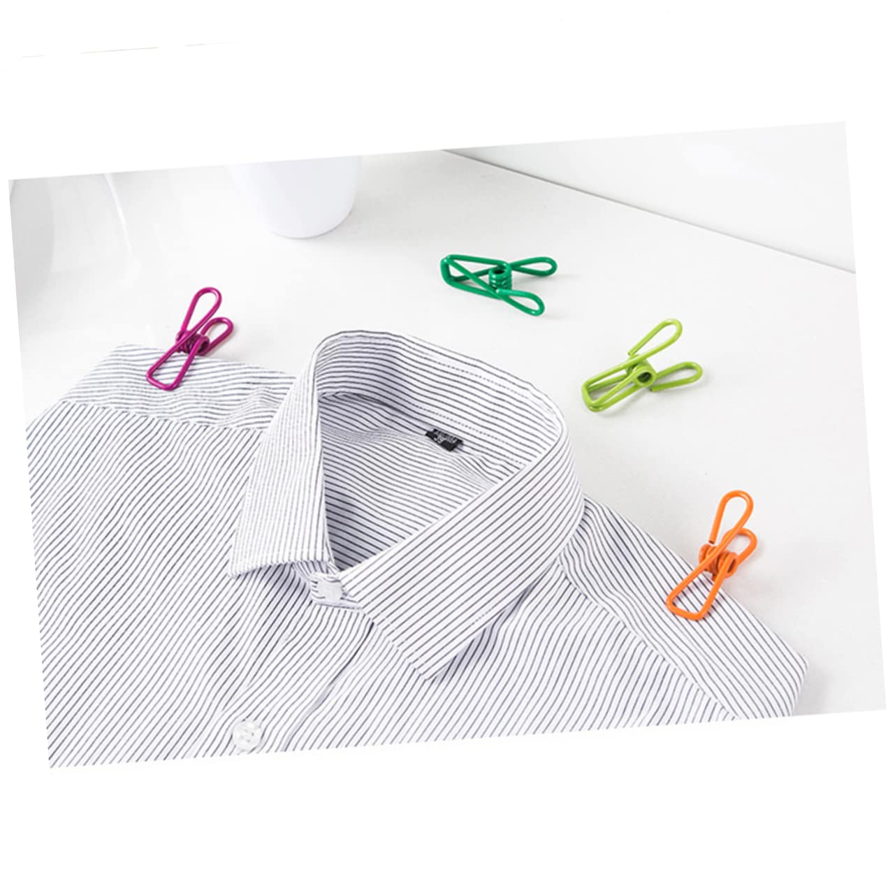 Mollette per Vestiti e Fermagli per Trapunte 70 Pezzi, Clip Colorate in Plastica e Metallo Antiscivolo Resistenti per Bucato Quotidiano, Adatte per Lenzuola, Calzini e Abbigliamento