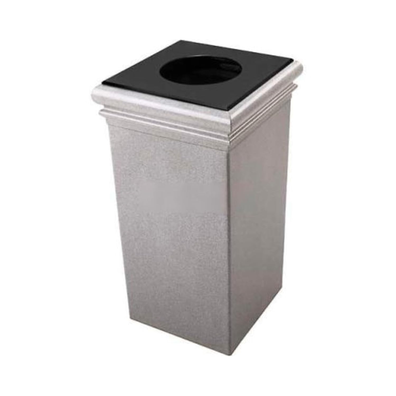Commercial Zone Stonetec Series 30-Gal Waste Container with Lid and Liner Color: Ashtone (722117)