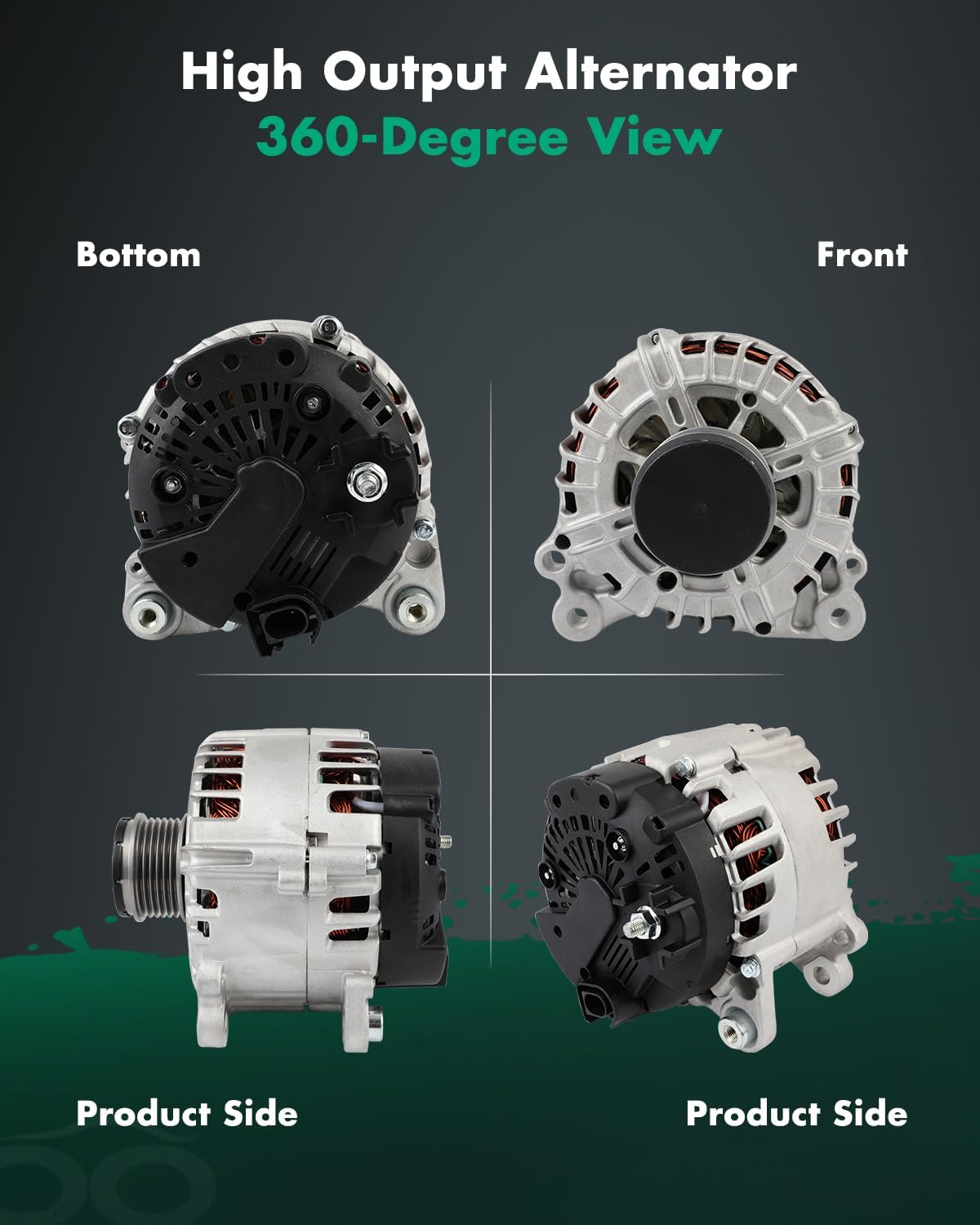 SCITOO Alternator Fits for Volkswagen for Touareg 3.0L 2011-2013 12V 180Amp CW SC6 Pulley Class 20939 20939A 208-5082 208-5212 059903016Q 059-903-016Q 059903019D 059903023K 059-903-023K 2085212