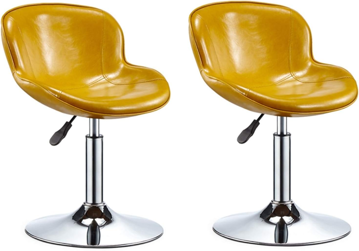 Metal Bar Stool Set of 2 Height Adjustment Swivel Barstool