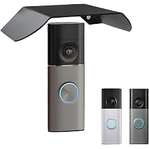 Doorbell Rain Cover Compatible with Ring Battery Doorbell/Plus/Pro2026 | Stainless Steel Weatherproof Doorbell Cover, Anti-Glare Sun Shade Protector, Easy to Install, Not Block the Doorbell Lens