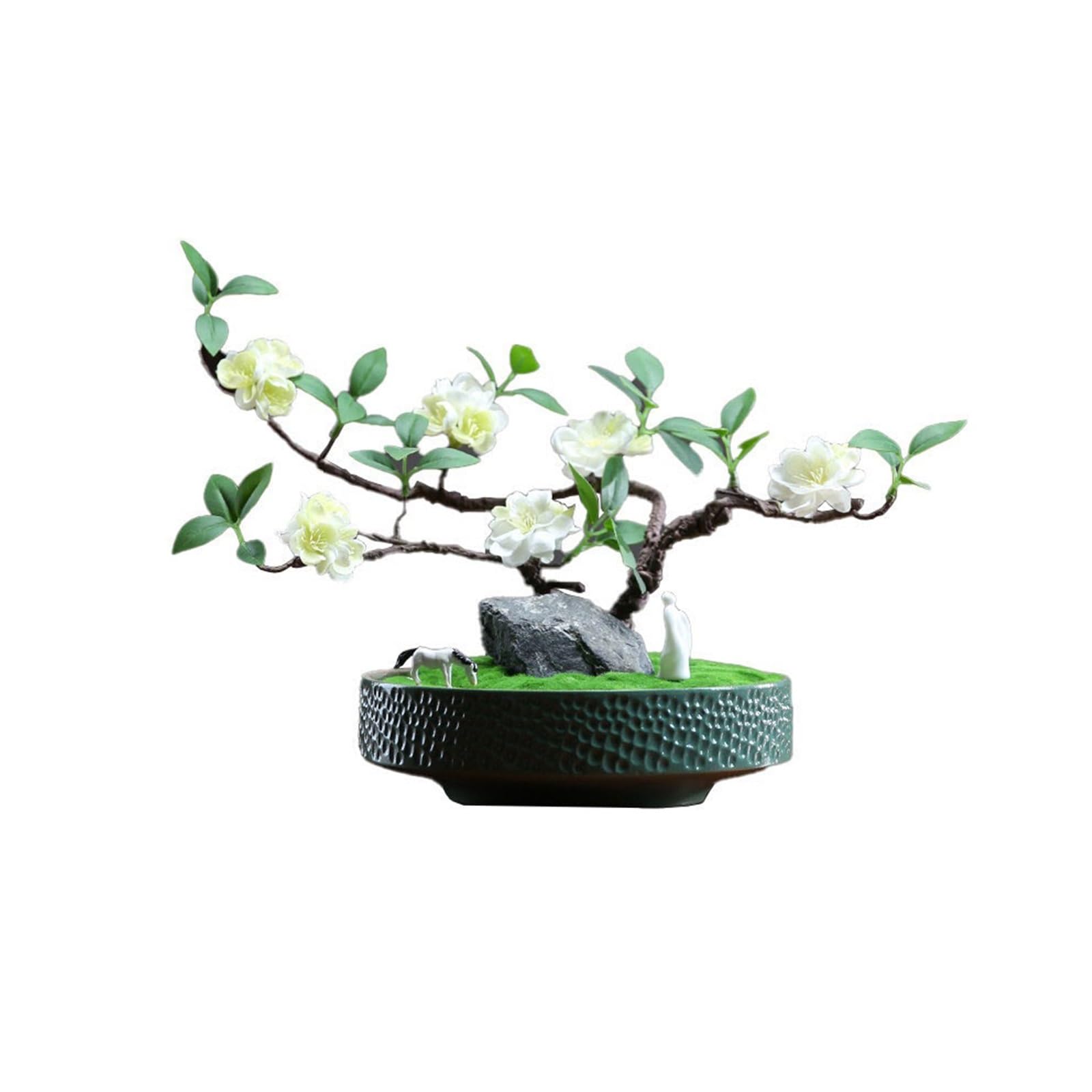 Artificial Tree Artificial Bonsai Tree-Fake Plant in Pot Plants for Indoor Desktop Display Aake Plants