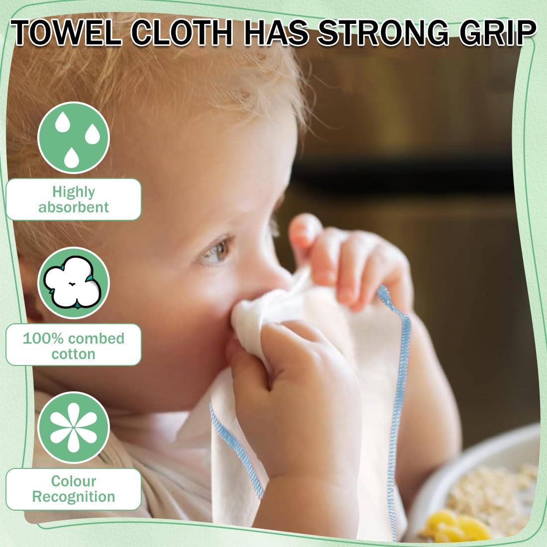 7 Pcs Panno di Flanella Monostrato, Asciugamani Neonato Salviette in Flanella di Cotone Biologico, Panni per il Bagnetto dei Bambini in Flanella, per Bambini e Neonati