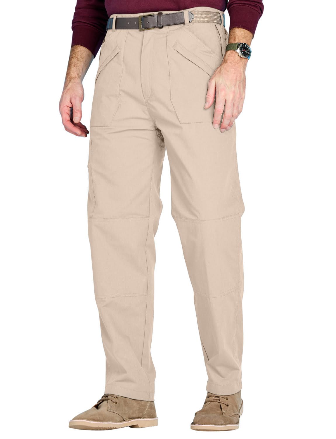 Chums Men's Stone Multi-Pocket Water-Repellent Action Trouser Functional And Durable Pants 40W / 31L