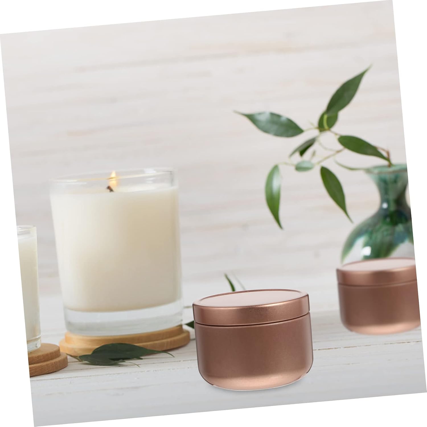 12pcs DIY Candle Tinplate Cans Durable Storage Containers with Airtight Lids for Making Scented Candles for Home Crafting and Organizing Items