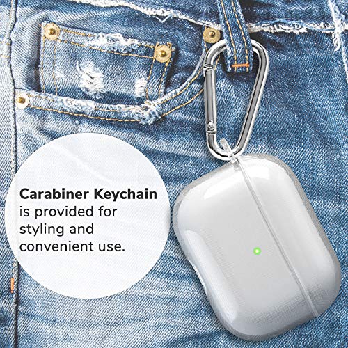 Gmyle Airpods Pro Case Clear, Gmyle Protective Shockproof Case Cover Skins With Keychain Compatible With Apple Airpods Pro 3, Clear [Front Led Visible] #TOP6