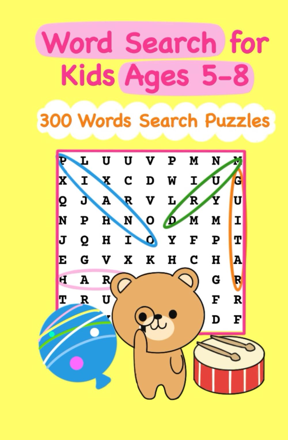 Word Search for Kids Ages 5-8: 300 Words Search Puzzles