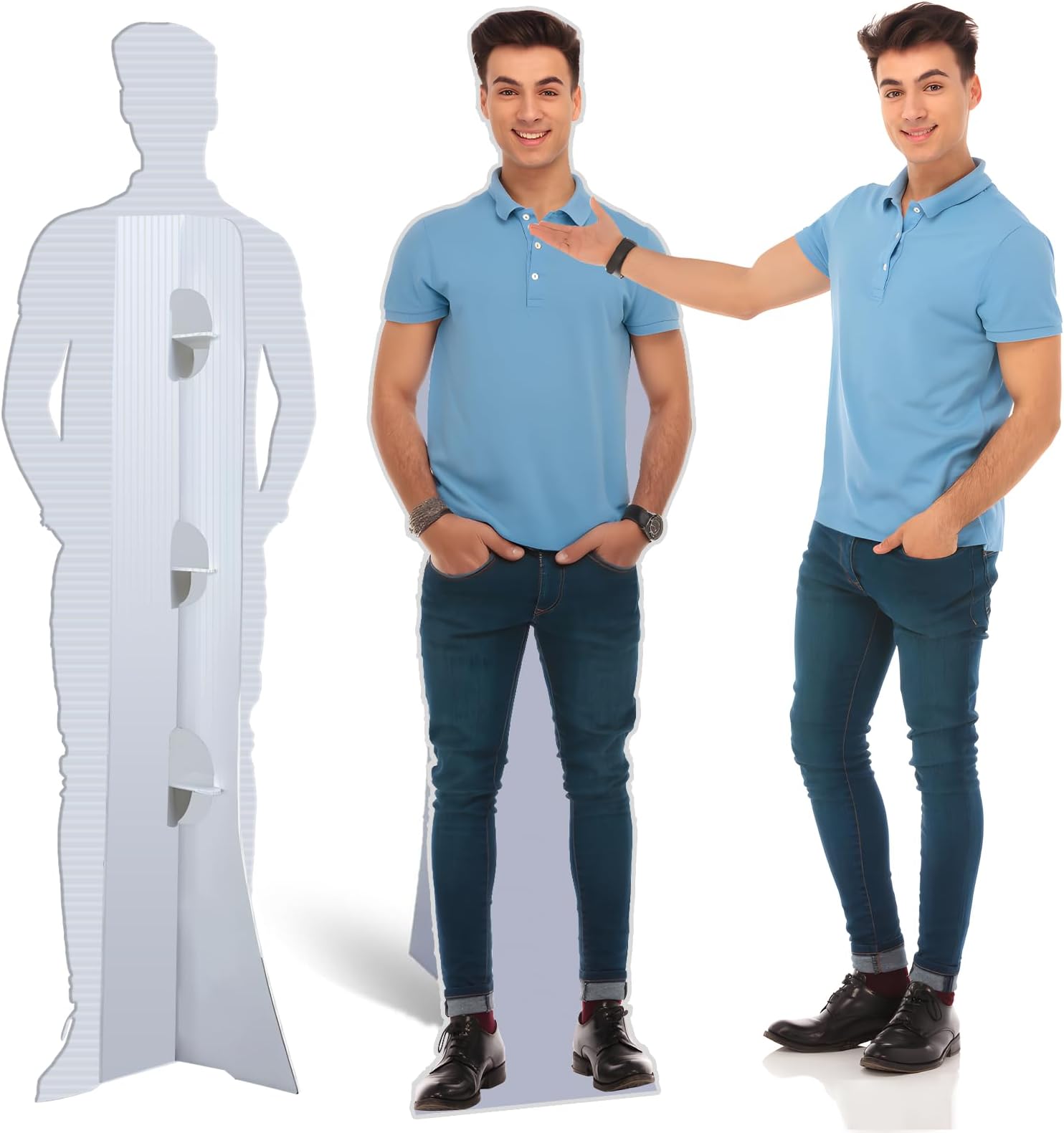 Custom Life Size Cardboard Cutout, Personalized LifeSize Stand up Cutouts, Upload Your Photo, Up to 8 ft, 8 Sizes Optional for Birthday, Party and Events,1 PC
