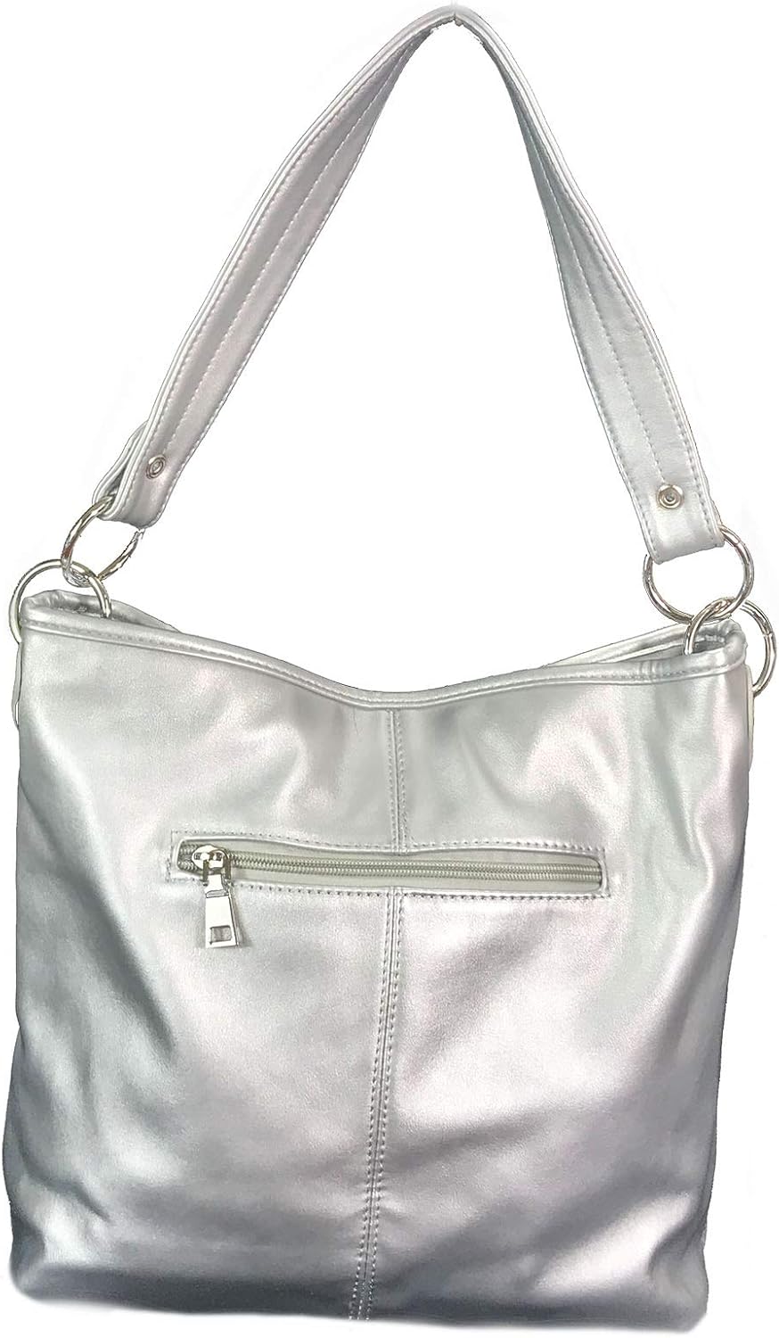 Sparkle Gem Chevron Rhinestone Hobo Bag with Extra Shoulder Strap
