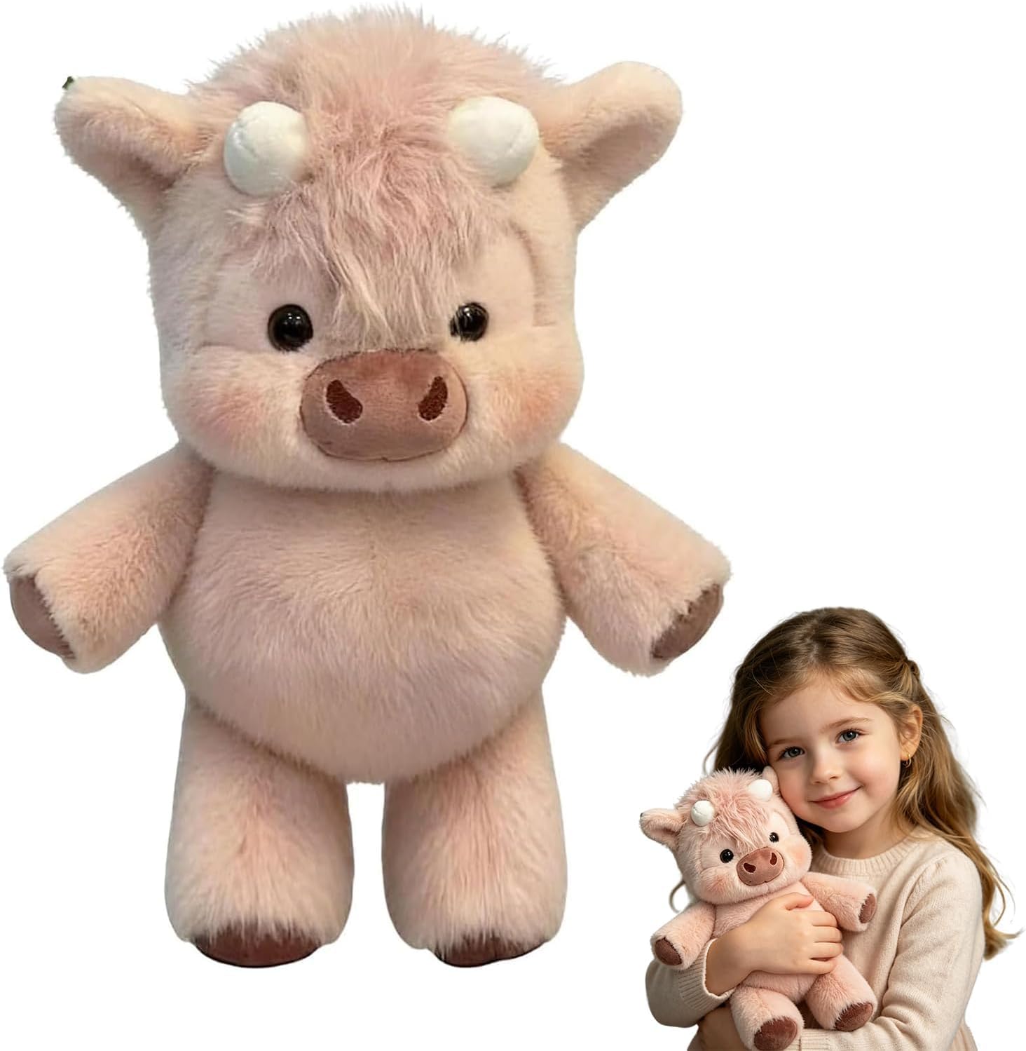 Peluche Che Corre, 45CM Pupazzo Che Corre Mucca, Peluche Miglior Regalo per Bambini e Coppie (B)