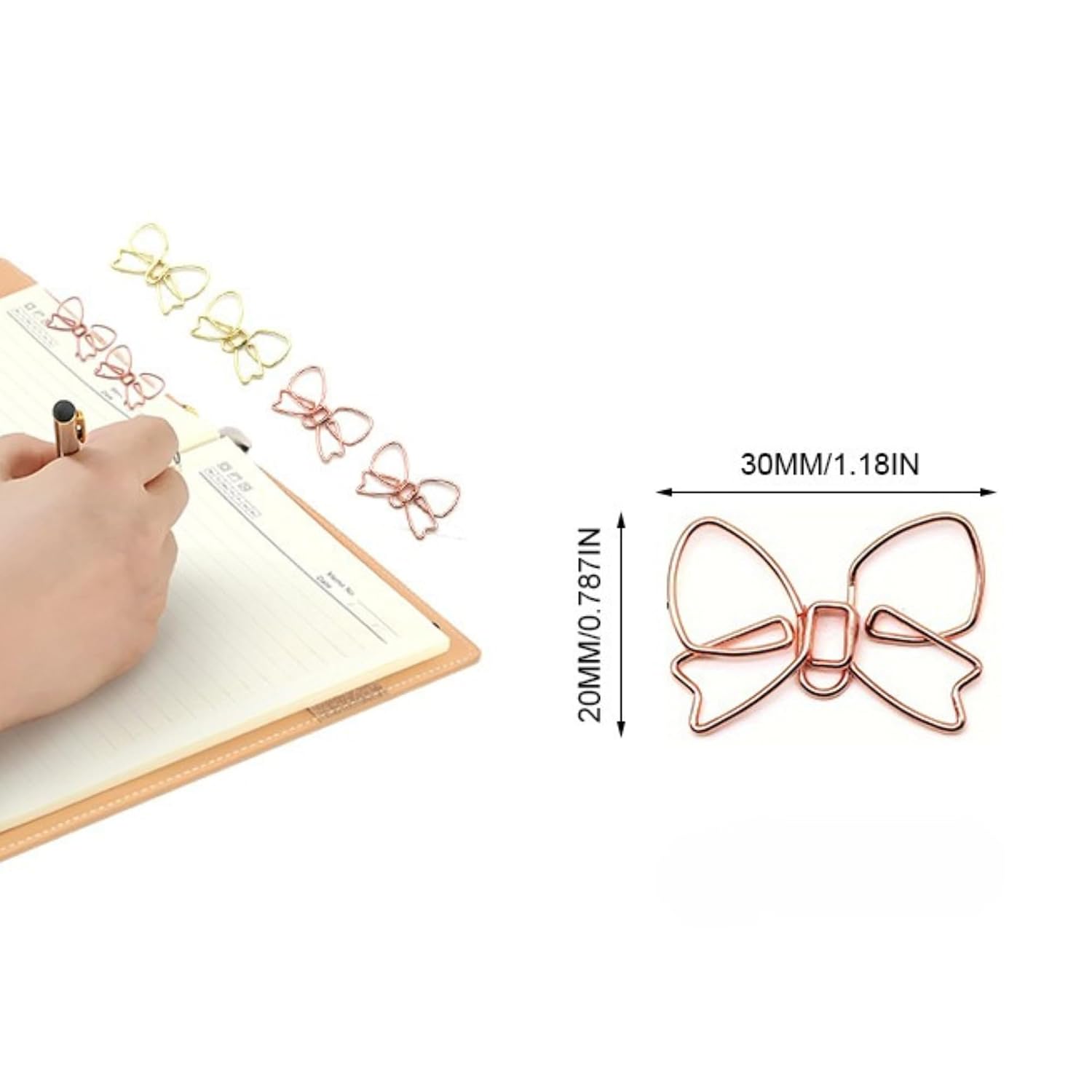 SONSHINE MINERALS Pink Coquette Journal Gift Set – Cherry Composition Notebook, Matching Pen, Sticky Notes & Bow Paper Clips | Cute Cherry School Supplies for Girls