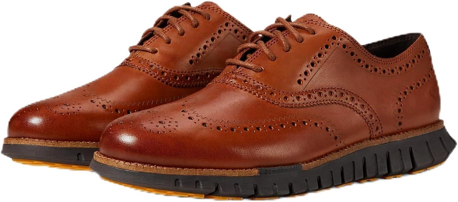 Cole Haan Men's Zerogrand Remastered Wingtip Oxfords, Black, 7-W