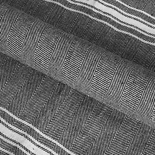 Belizzi Home Black Chevron Beach Towels for Adults, Oversized 36x71 Set of 6 - Soft Durable Absorbent Bath Sheet Hammam Towel