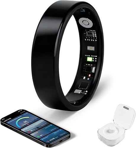 Smart Ring - Rastreador de sueño SpO2 de frecuencia cardíaca gratuita  Sin suscripción  Rastreador de actividad impermeable IP68  Monitor de