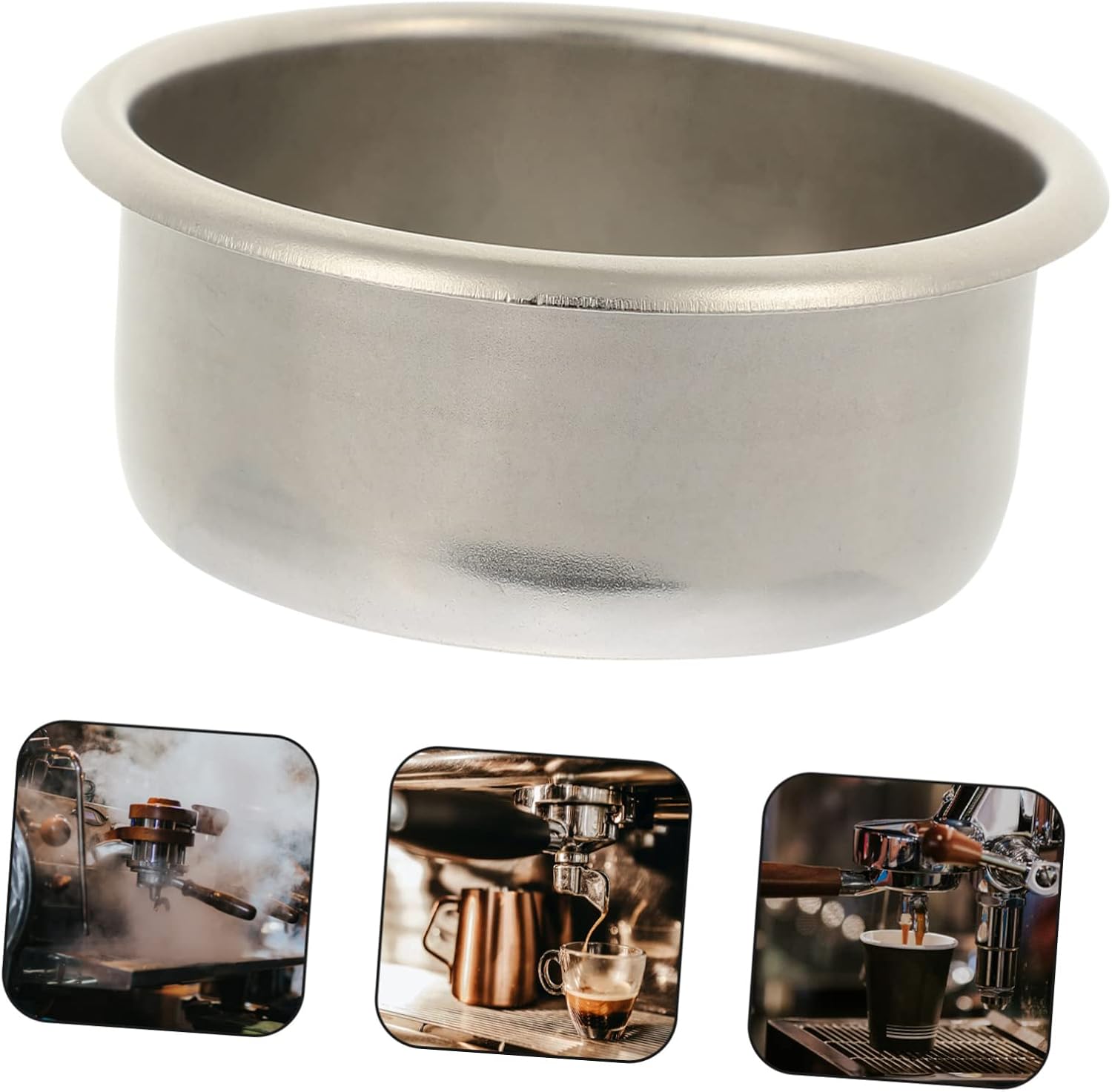 jojofuny 4pcs Espresso Filter Basket for Maker Reusable Coffee Filters Stainless Steel for Fine Powder
