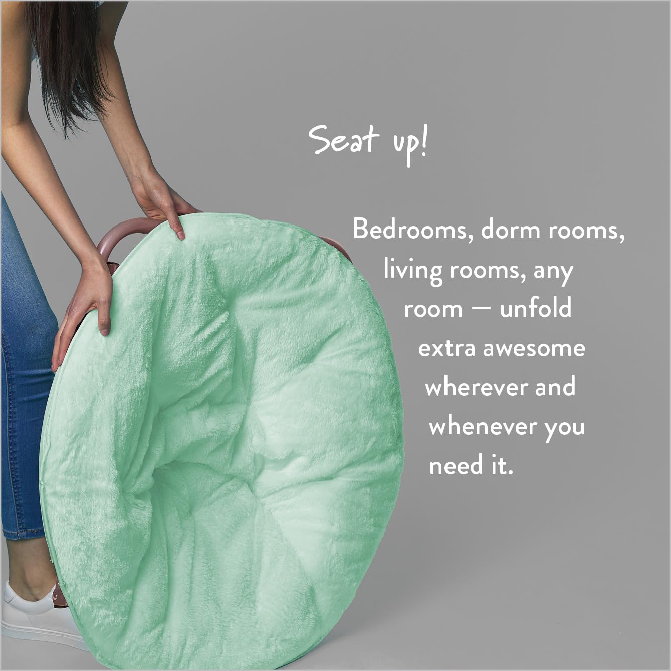 Amazon.com: Urban Lifestyle Faux Fur Saucer Chair with Metal