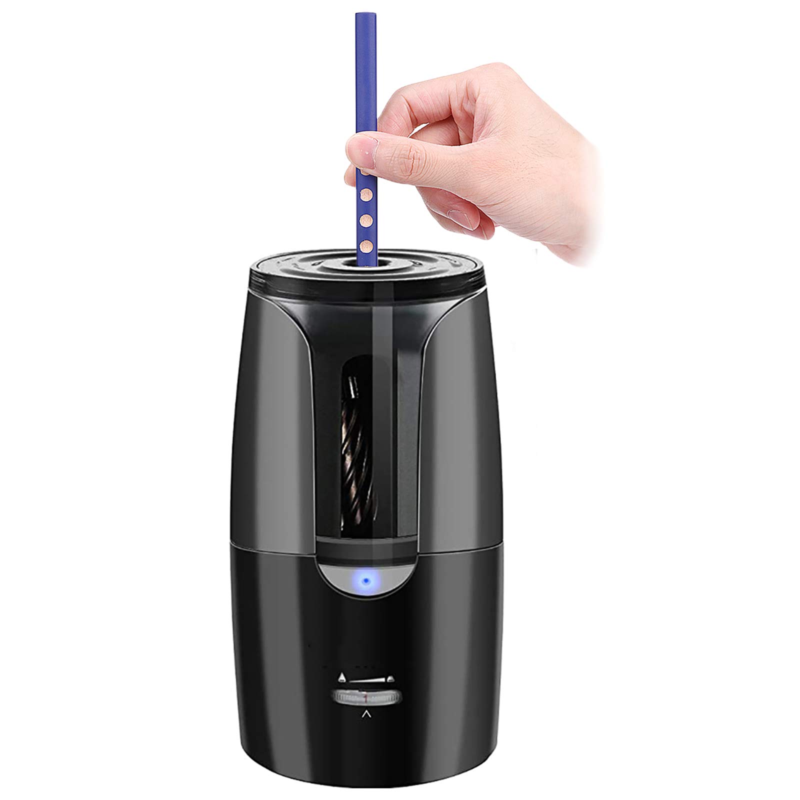 Taille-Crayon Électrique Robuste, Taille-Crayon Automatisé Sûr avec Conteneur, pour Crayons De Couleur Papeterie Mécanique Alimentée par USB pour Enfants Artistes