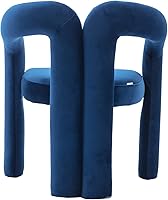 Vista 39 de Tmosi Modernas sillas de comedor de terciopelo tapizadas, con respaldo curvado, cómoda silla auxiliar para cocina, comedor, sala de estar