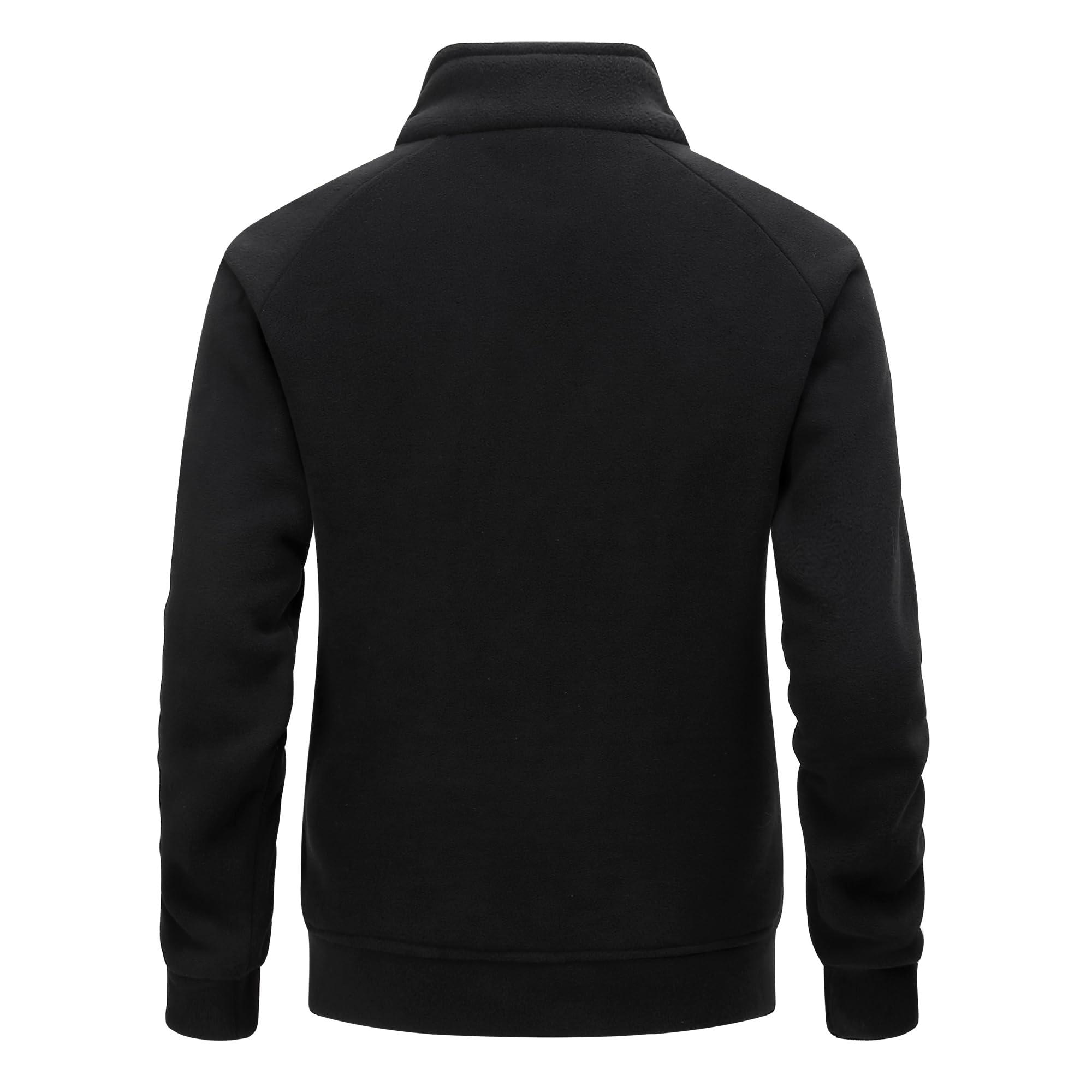 Veste Hiver Polaire Homme Col montant Chaude Veste Légère Coupe-vent Manteau avec poches zippées Manteau de Randonnée pour course loisirs