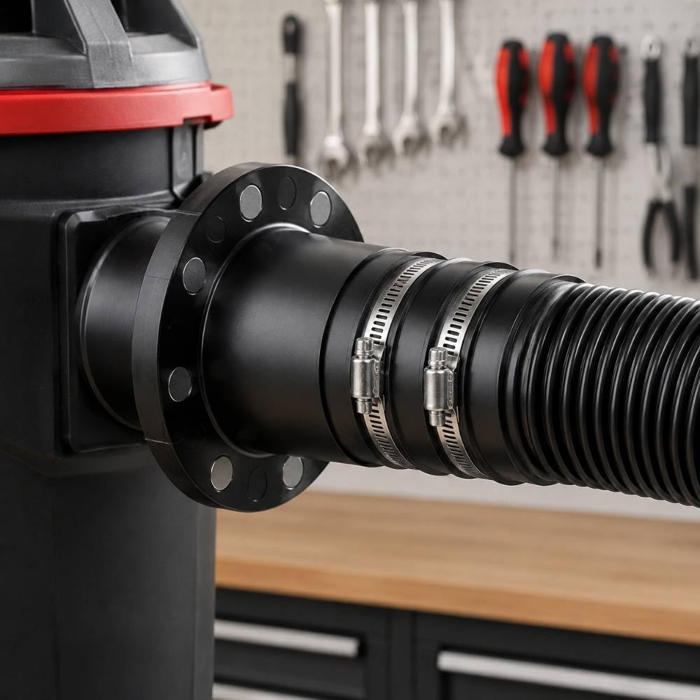 Absaugschlauch Adapter 100mm, magnetisch für Frästisch und Kappsäge