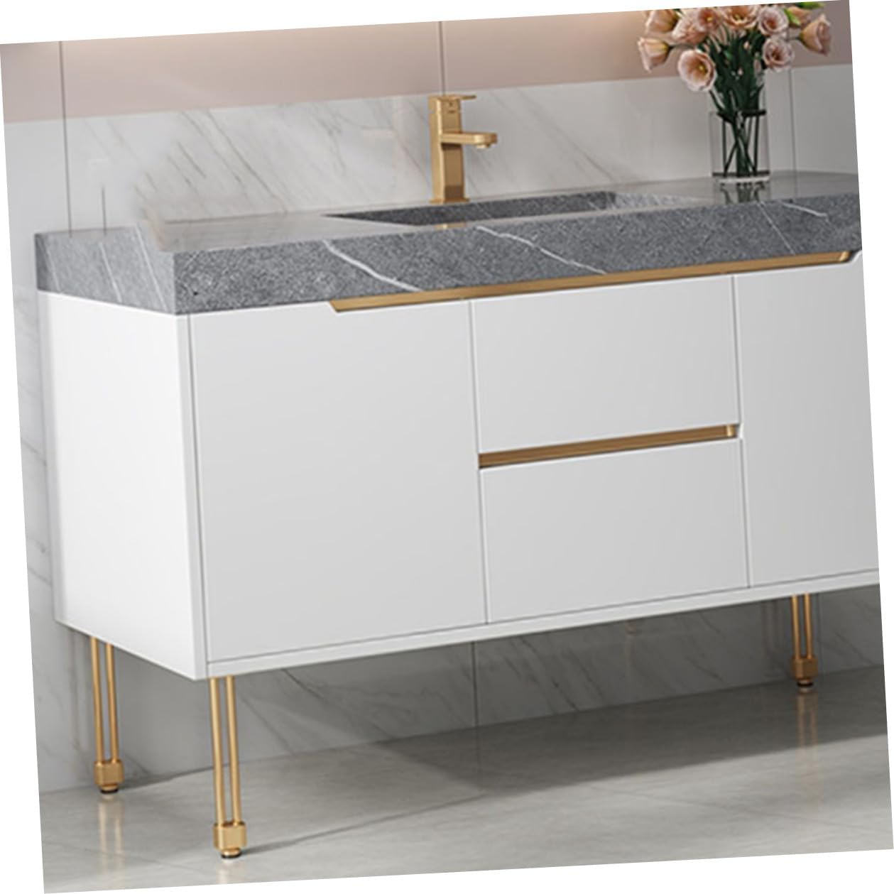 DOITOOL 4pcs Adjustable Aluminum Alloy Cabinet Legs Furniture Leveler Feet 12cm Metal Support for Bathroom Vanity Tv Stand Sofa Table Furniture