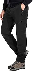 Toomett Snow Pants Men ski Waterproof Hiking Insulated Fleece Lined Winter Outdoor Softshell Cargo Pants