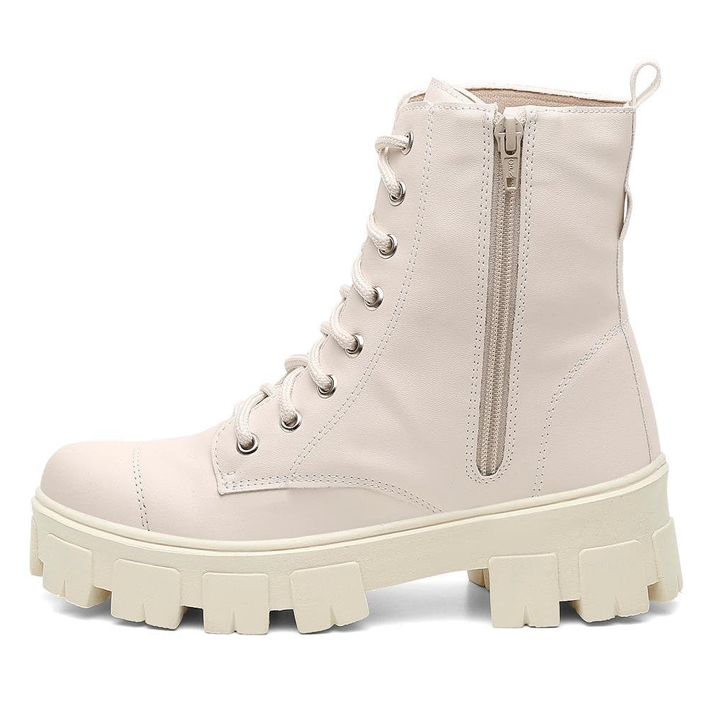 Bota Feminina Coturno Com Zíper Lateral Blogueira Solado Tratorado Leve e Macio em promoção! Veja a oferta e mais achadinhos de Botas 5 Hoje é o melhor dia para comprar Bota Feminina Coturno Com Zíper Lateral Blogueira Solado Tratorado Leve e Macio com aquele preço maroto! Promoção! Aproveite a oferta! 5